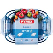 Set 2 tegami rettangolari 34 x 22 e 30 x 19 cm - Pyrex