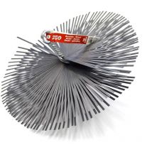 Pyro Feu 862618 Testina spazzacamino acciaio 250 mm filettatura metrica 12, Grigio