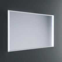 Lineabeta - Pyxis 120x80cm miroir led dimmable - cadre blanc -
