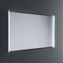 Miroir lumineux de salle de bain – Pyxis 80x80cm – Cadre noir – LED 20W – 1700 lumens – IP44