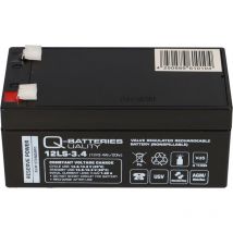 Q-Batteries 12LS-3.4 12V 3,4Ah Blei-Vlies Akku / agm vrla mit VdS