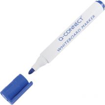 Blue Bullet Tip Drywipe Marker Pen (Pack 10) - Q-connect