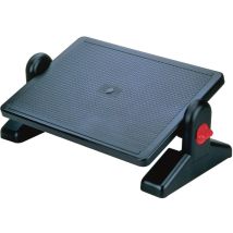 Poggiapiedi Nero in Vinile – Regolabile – Design Ergonomico – Altezza 2 posizioni – Q-Connect