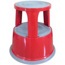 Q-Connect Red Metal Step Stool - KF04843