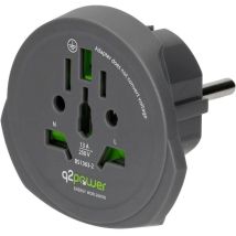 Adaptateur de voyage – Q2Power – Type de connexion, Quantité par pack