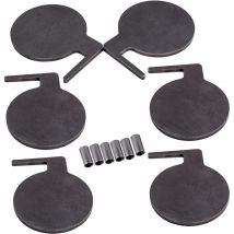Q235 Steel Plate Dueling Tree Steel Target 6pcs 6 x 3/8inch Pads diy Shooting