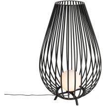 Angela - Lampadaire - 1 lumière - h 110 cm - Noir - Design - éclairage intérieur - éclairage extérieur - Qazqa