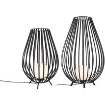Angela - Lampadaire - 1 lumière - h 110 cm - Noir - Design - éclairage intérieur - éclairage intérieur - Qazqa