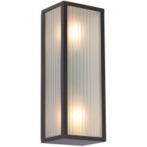 QAZQA Appliques charlois - Moderno - Alluminio,Vetro - Nero - Oblungo Max. 2 x Watt