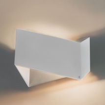 Appliques fold - Design - Alluminio - Argento/Bianco - Triangolo Max. 1 x Watt - Qazqa
