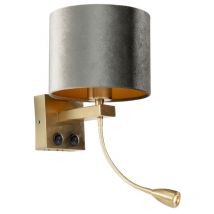 Brescia combi shade - Applique murale avec Abat-Jour - 1 lumière - h 47 cm - Bronze - Classique/Antique, Moderne - éclairage intérieur - Salon i