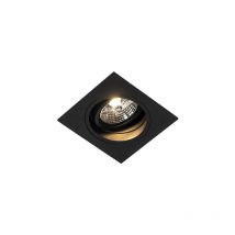 Chuck - Spot encastrable - 1 lumière - l 120 mm - Noir - Moderne - éclairage intérieur - Salon i Chambre i Cuisine i Salle à manger - Qazqa