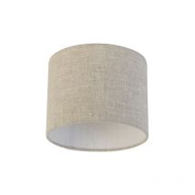 Cilinder lichtgrijs - Abatjour - ø 18 cm - Gris - - Qazqa
