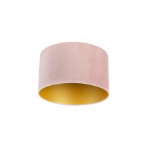 Cilinder velours - Abatjour - ø 350 mm - Rose - - Qazqa