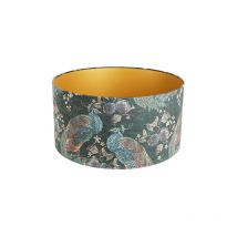Cilinder velours - Abatjour - ø 50 cm - Multicolore - Classique/Antique - - Qazqa