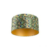 Cilinder velours - Abatjour - ø 500 mm - Vert - - Qazqa