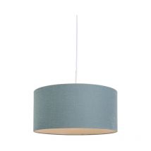 Combi - Suspension avec Abat-Jour - 1 lumière - ø 500 mm - Bleu - Moderne - éclairage intérieur - Salon i Chambre i Cuisine i Salle à manger - Qazqa