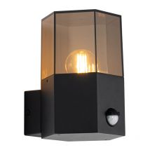 Denmark - Applique murale - 1 lumière - l 11.5 cm - Noir - Moderne - éclairage extérieur - Qazqa