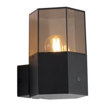 Denmark - Applique murale - 1 lumière - l 11.5 cm - Noir - Moderne - éclairage extérieur - Qazqa