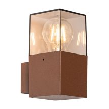 Denmark - Applique murale - 1 lumière - l 8.5 cm - Brun rouille - Rustique - éclairage extérieur - Qazqa