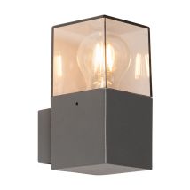 Denmark - Applique murale - 1 lumière - l 8.5 cm - Gris foncé - Moderne - éclairage extérieur - Qazqa