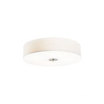 Drum jute - led SmartPlafonnier incl. wifi - 4 lumière - ø 500 mm - Blanc - - éclairage intérieur - Salon i Chambre i Cuisine i Salle à manger - Qazqa