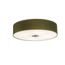 Drum jute - Plafonnier avec Abat-Jour - 4 lumière - ø 500 mm - Vert - Rustique, Moderne - éclairage intérieur - Salon i Chambre i Cuisine i Salle à