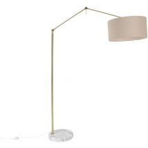 Editor stof - Lampadaire avec Abat-Jour - 1 lumière - h 190.8 cm - Doré/Laiton - Design, Moderne - éclairage intérieur - Salon i Chambre - Qazqa