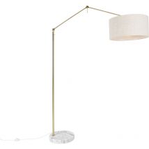 Editor stof - Lampadaire avec Abat-Jour - 1 lumière - h 190.8 cm - Doré/Laiton - Design, Moderne - éclairage intérieur - Salon i Chambre - Qazqa