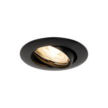 Qazqa - edu - Spot encastrable - 1 lumière - ø 6.2 cm - Noir - Moderne - éclairage intérieur - Salon i Chambre i Cuisine i Salle à manger