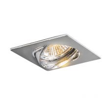 QAZQA edu square - Spot encastrable - 1 lumière - L 90 mm - Chrome - Moderne - éclairage intérieur - Salon