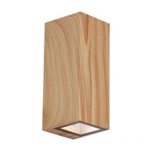 QAZQA Escandinavo Aplique de pared escandinavo madera 2-luces GU10 70mm IP54 - Baleno Aluminio /Vidrio Rectangular Adecuado para LED Max. 2 x 10 Watt