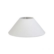 Extra schuin linnen - Abatjour - ø 400 mm - Blanc - Moderne - - Qazqa