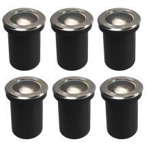 Faretto da incasso da terra delux - Moderno - Acciaio inossidabile,Vetro,Plastico - Acciaio - Tondo Max. 1 x Watt - Qazqa