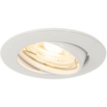 Faretto da incasso edu - Moderno - Acciaio - Bianco - Tondo Max. 1 x Watt - Qazqa