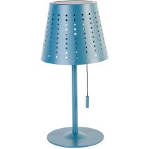 Ferre - led Dimmable Lampe de Table sans fil rechargeable usb solaire variateur inclus - 1 lumière - ø 14 cm - Bleu - Design - éclairage extérieur