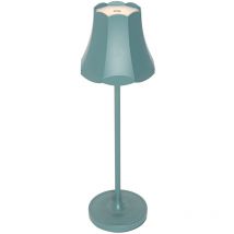 Granny retro - led Dimmable Lampe de Table sans fil rechargeable usb variateur inclus - 1 lumière - ø 11.6 cm - Bleu - Rétro - éclairage extérieur