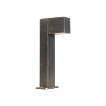 Industrial Lámpara exterior de pie industrial oro envejecido 35 cm IP44 - Baleno Aluminio /Vidrio Alargada Adecuado para led Max. 1 x 35 Watt - Qazqa