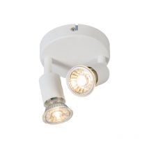 Jeany - Spot plafond, plafonnier - 2 lumière - h 110 mm - Blanc - Moderne - éclairage intérieur - Salon i Chambre i Cuisine i Salle à manger - Qazqa