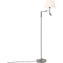 Ladas - Lampadaire avec lampe de lecture - 1 lumière - h 154 cm - Acier - Rétro, Classique/Antique - éclairage intérieur - Salon i Chambre i Cuisine