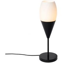 QAZQA Lampada da tavolo drop - Moderno - Vetro,Acciaio,Alluminio,Marmo - Bianco/Nero - Oblungo Max. 1 x Watt