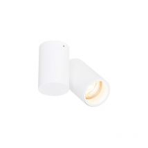 Michael - Spot plafond, plafonnier - 1 lumière - l 114 mm - Blanc - Design - éclairage intérieur - Salon i Chambre i Cuisine i Salle à manger - Qazqa