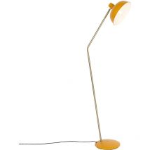 Milou - Lampadaire - 1 lumière - h 138 cm - Jaune - Rétro - éclairage intérieur - Salon i Chambre i Cuisine i Salle à manger - Qazqa