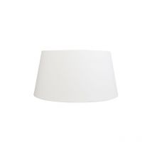 Qazqa - rond schuin linnen - Abatjour - ø 500 mm - Crème - Moderne -