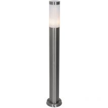 Moderno Lámpara de poste moderna para exteriores de acero con opalino 80 cm IP44 - Rox Acero /Plástico Alargada Adecuado para led Max. 1 x 20 Watt