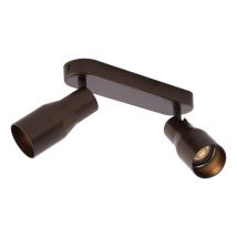 Moderno Foco empotrado redondo bronce oscuro GU10 50mm 2 luces - Stanley Aluminio Redonda /Ovalada Adecuado para led Max. 2 x 10 Watt - Qazqa