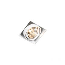 Moderno Foco empotrado blanco GU10 AR111 sin marco regulable - Oneon Acero Cuadrada Adecuado para led Max. 1 x 50 Watt - Qazqa