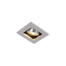Moderno Foco empotrable inteligente de acero con WiFi GU10 inclinable - Qure Aluminio Cuadrada Adecuado para led Max. 1 x 5 Watt - Qazqa