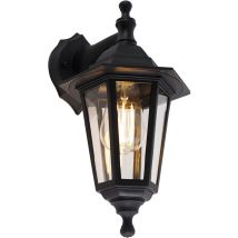 New haven - led Dimmable Applique murale variateur inclus - 1 lumière - l 17.1 cm - Noir - Classique/Antique, Rustique - éclairage extérieur - Garage