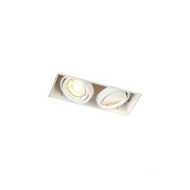 Oneon trimless 50 - Grand spot encastrable - 2 lumière - l 190 mm - Blanc - Moderne - éclairage intérieur - Salon i Chambre i Cuisine i Salle à